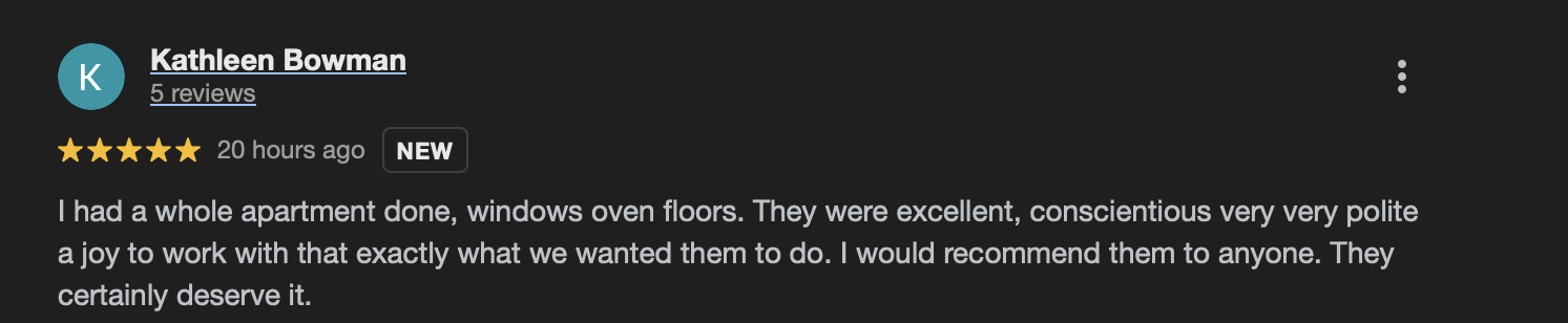 Kathleen Bowman's 5-star review for Jimmy Washers